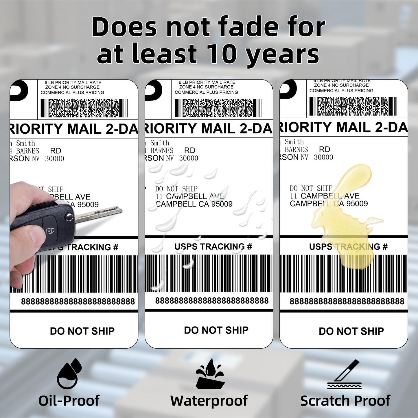 4x6 Direct Thermal Shipping Label, Roll Sticker Labels, Commercial Grade, Strong Adhesive Labels paper, Thermal Labels Compatible with Rollo, Nelko, Munbyn, Jadens, Pack of 500 4x6 Per Shipping Labels